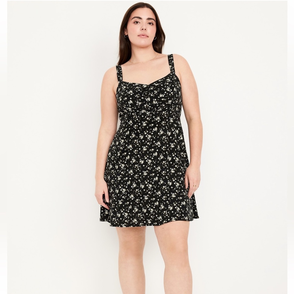 Old Navy Black Floral Mini Dress